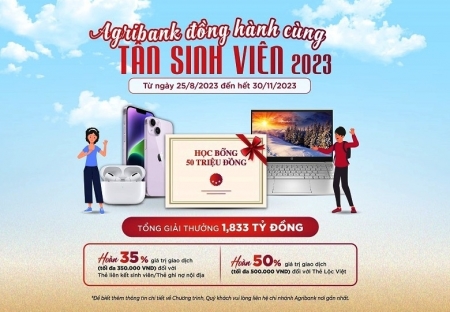 Agribank dành hơn 1,8 tỷ đồng tặng tân sinh viên