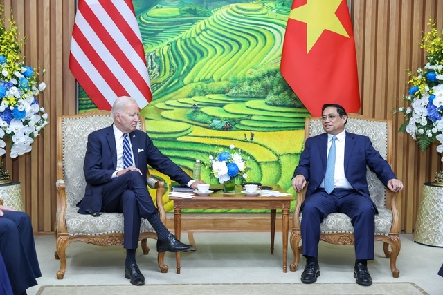 Thủ tướng Chính phủ Phạm Minh Chính hội kiến Tổng thống Hợp chúng quốc Hoa Kỳ Joe Biden