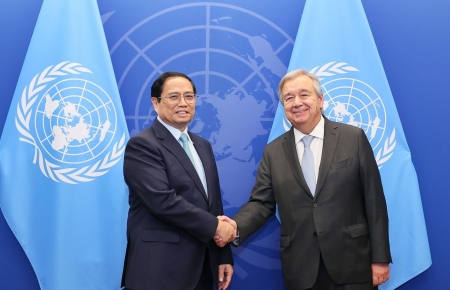 Tổng thư ký Antonio Guterres cảm ơn sự hợp tác và ủng hộ tuyệt vời của Việt Nam đối với Liên hợp quốc