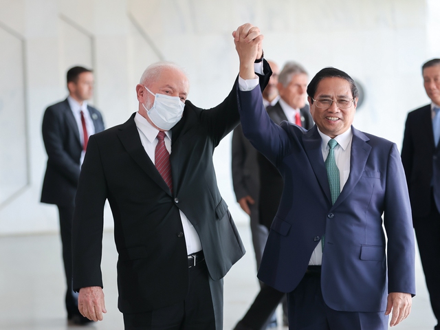 Thủ tướng Phạm Minh Chính hội đàm với Tổng thống Brazil Luiz Inacio Lula da Silva