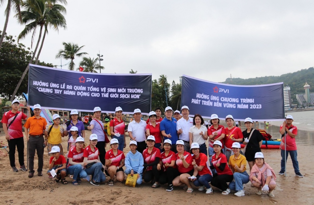 PVI tham gia tích cực Lễ ra quân tổng vệ sinh môi trường “Chung tay hành động cho thế giới sạch hơn” tại Vũng Tàu