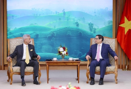 Thủ tướng Chính phủ Phạm Minh Chính tiếp Bộ trưởng Ngoại giao Ấn Độ