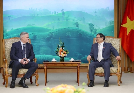 Thủ tướng Phạm Minh Chính tiếp Tổng thư ký OECD Mathias Cormann
