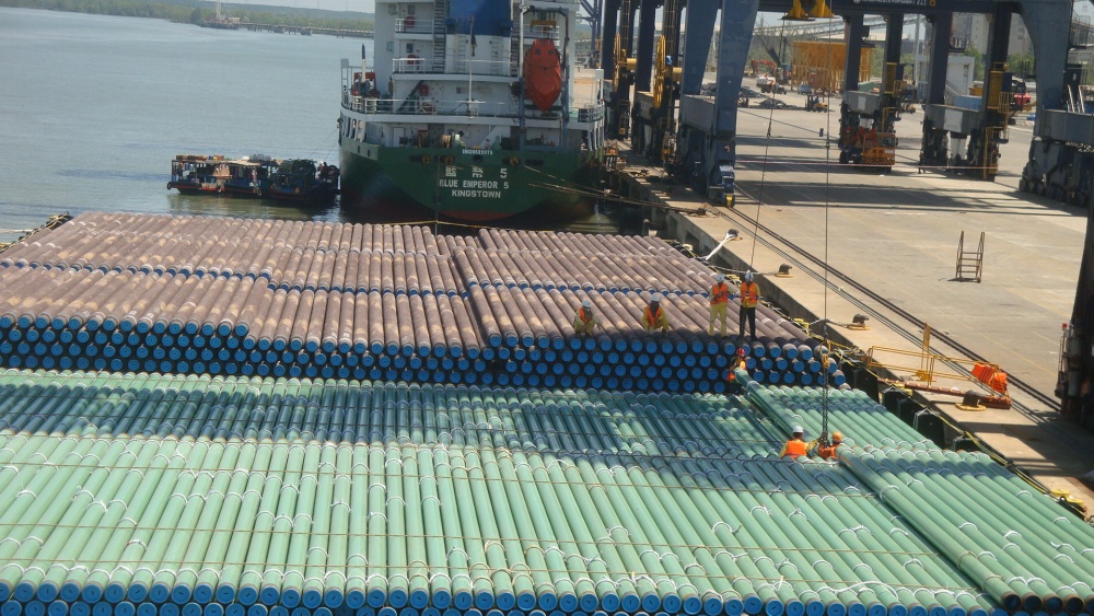 16-PTLN-AD-0004: Công ty PVCoating bàn giao sản phẩm bọc ống thành phẩm cho Chủ đầu tư các Dự án Dầu khí tại Cảng Phú Mỹ.
