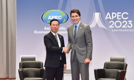 APEC 2023: Chủ tịch nước Võ Văn Thưởng gặp Thủ tướng Canada Justin Trudeau