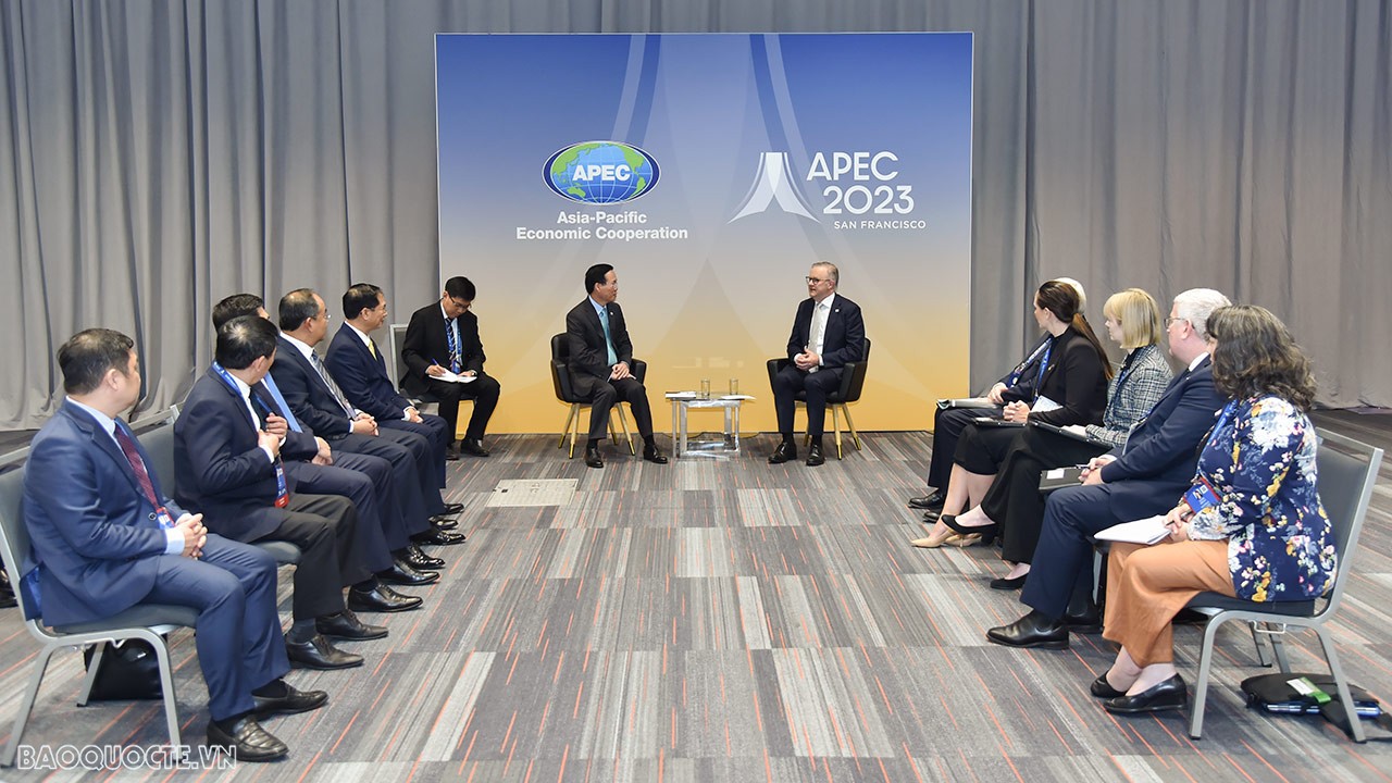 APEC 2023: Việt Nam-Australia tăng cường hợp tác trong các lĩnh vực chuyển đổi số, kinh tế xanh và ứng phó với biến đổi khí hậu