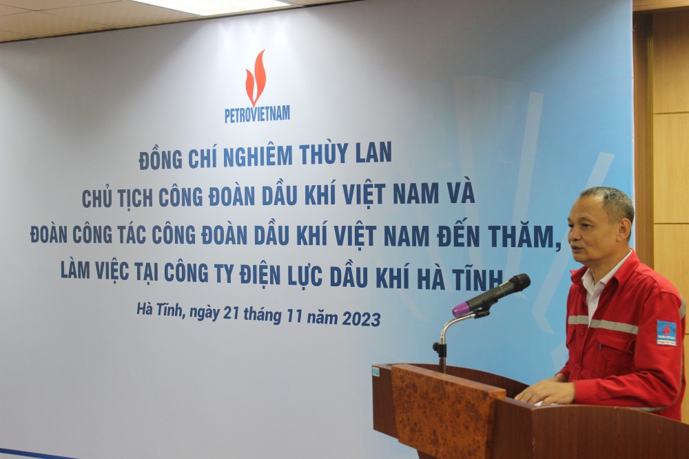 Công đoàn Dầu khí Việt Nam làm việc tại Nhà máy Nhiệt điện Vũng Áng 1