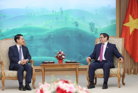 Thủ tướng Chính phủ tiếp Phó Thủ tướng, Bộ trưởng Ngoại giao Lào