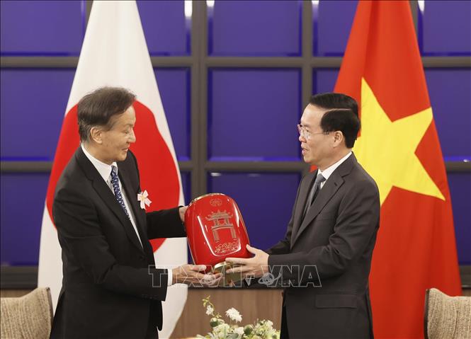 Chủ tịch nước Võ Văn Thưởng tiếp lãnh đạo Hội Hữu nghị Kyushu-Việt Nam