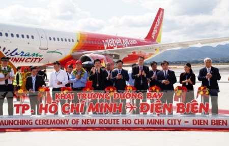 Tin vui: Đường bay TP Hồ Chí Minh - Điện Biên của Vietjet đã chính thức khai trương