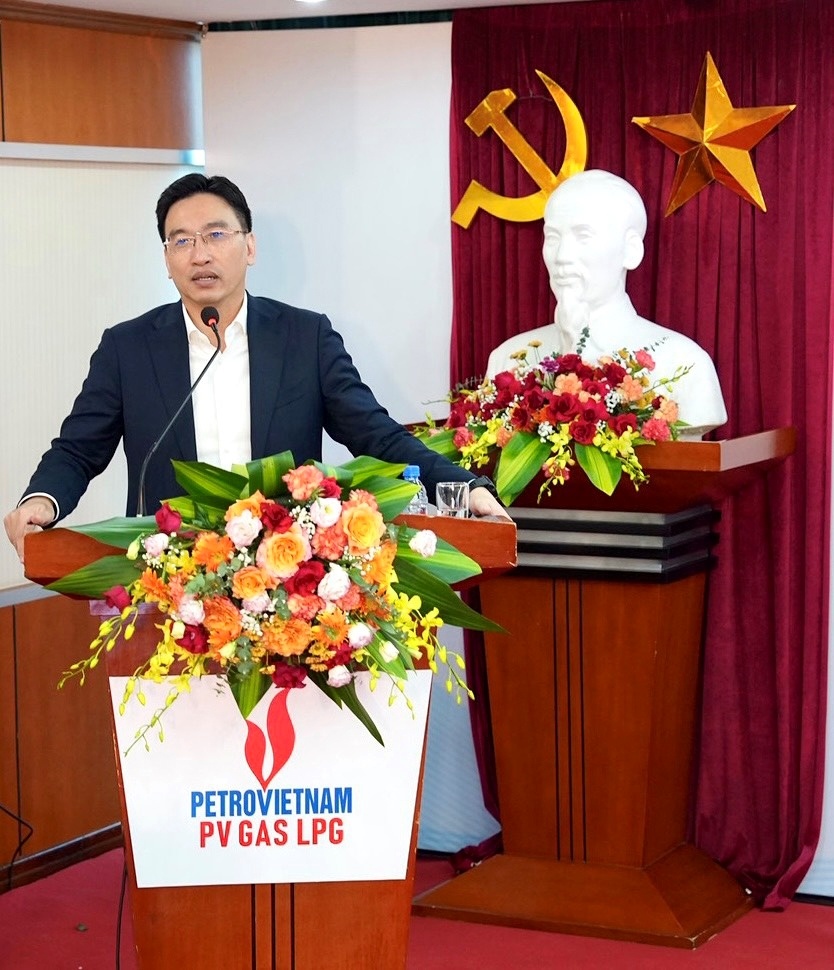 Ông Hoàng Việt Dũng - Chủ tịch HĐQT PV GAS LPG phát biểu tại Hội nghị.