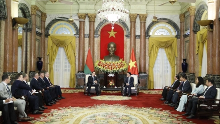 Chủ tịch nước Võ Văn Thưởng tiếp Thủ tướng Belarus