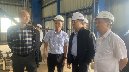 Tổng Giám đốc Petrovietnam Lê Mạnh Hùng kiểm tra công tác vận hành NMNĐ Thái Bình 2