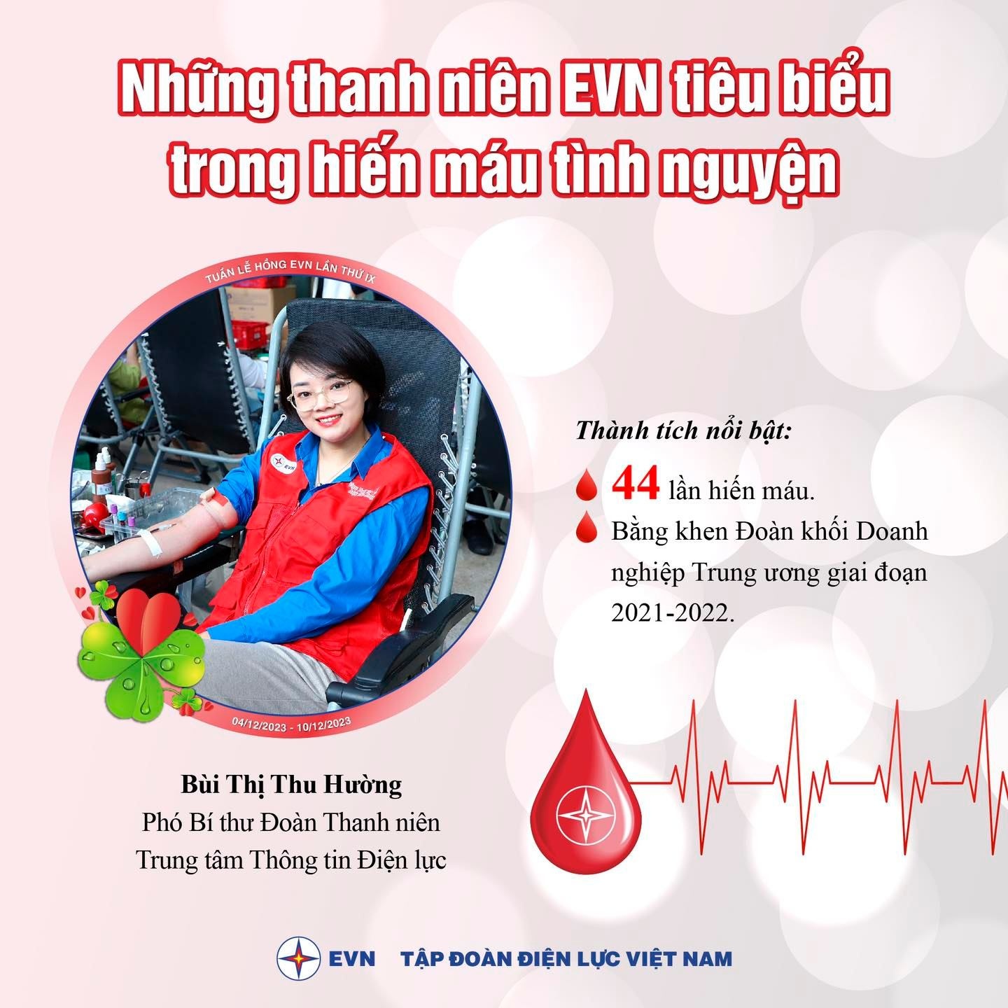 ĐVTN EVN tham gia hiến máu tình nguyện