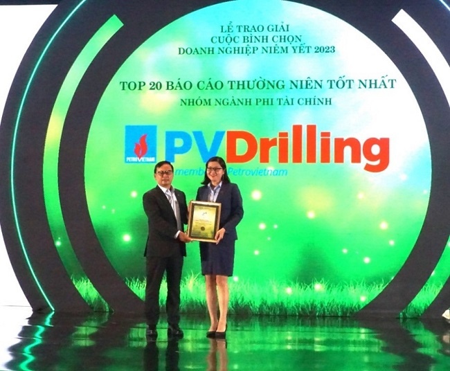 PV Drilling nhận giải thưởng Top 20 BCTN tốt nhất – nhóm phi tài chính.