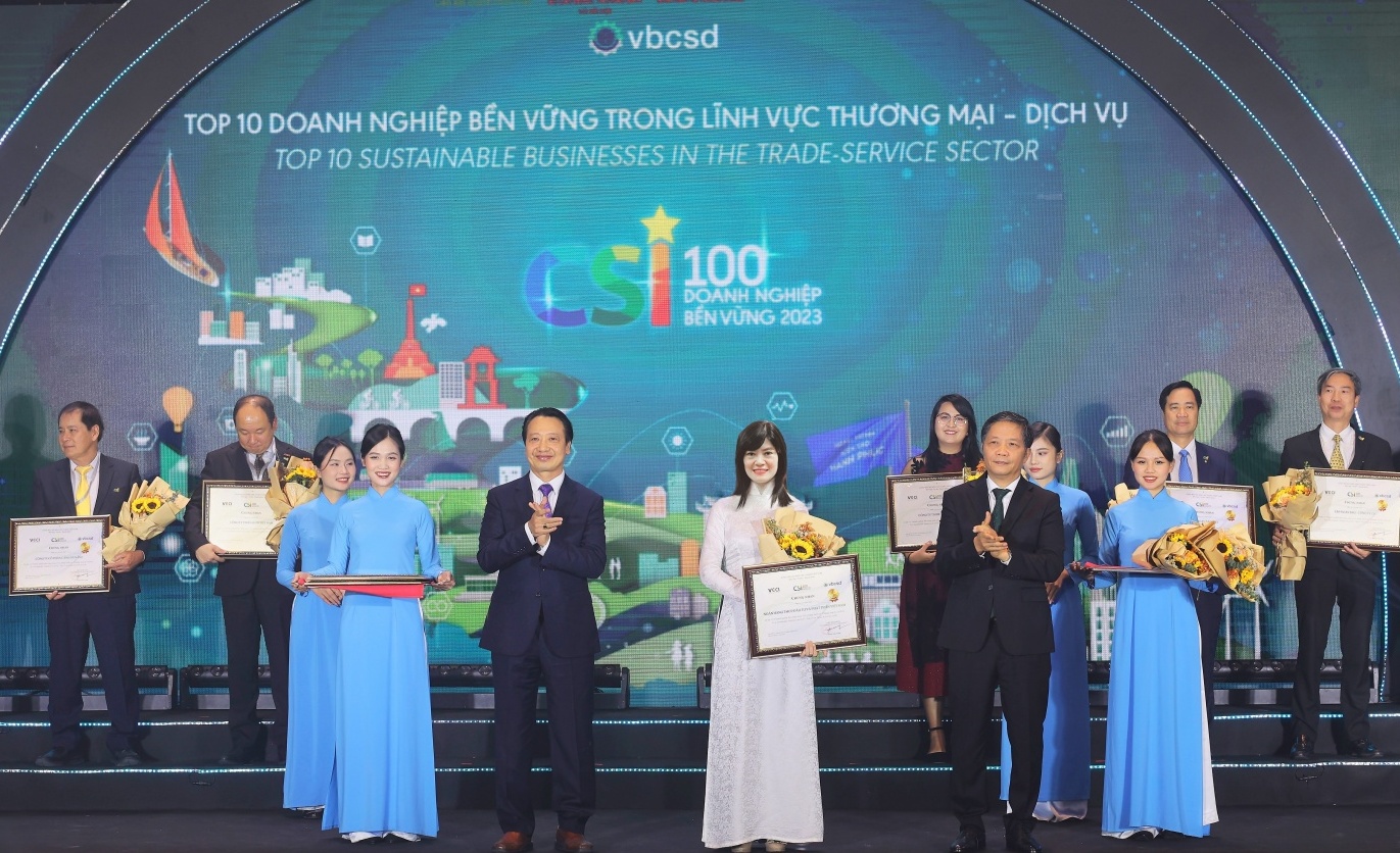 BIDV được vinh danh Top 10 Doanh nghiệp bền vững lĩnh vực thương mại - dịch vụ