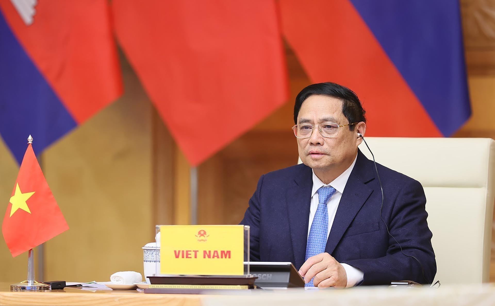 Thủ tướng Phạm Minh Chính phát biểu tại Hội nghị cấp cao Hợp tác Mekong-Lan Thương lần thứ 4