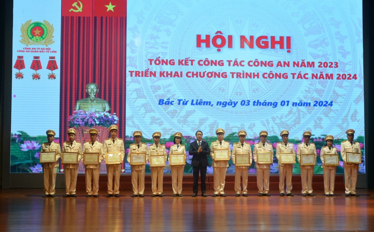 CAQ Bắc Từ Liêm (Hà Nội): Tổng kết công tác Công an năm 2023, triển khai chương trình năm 2024