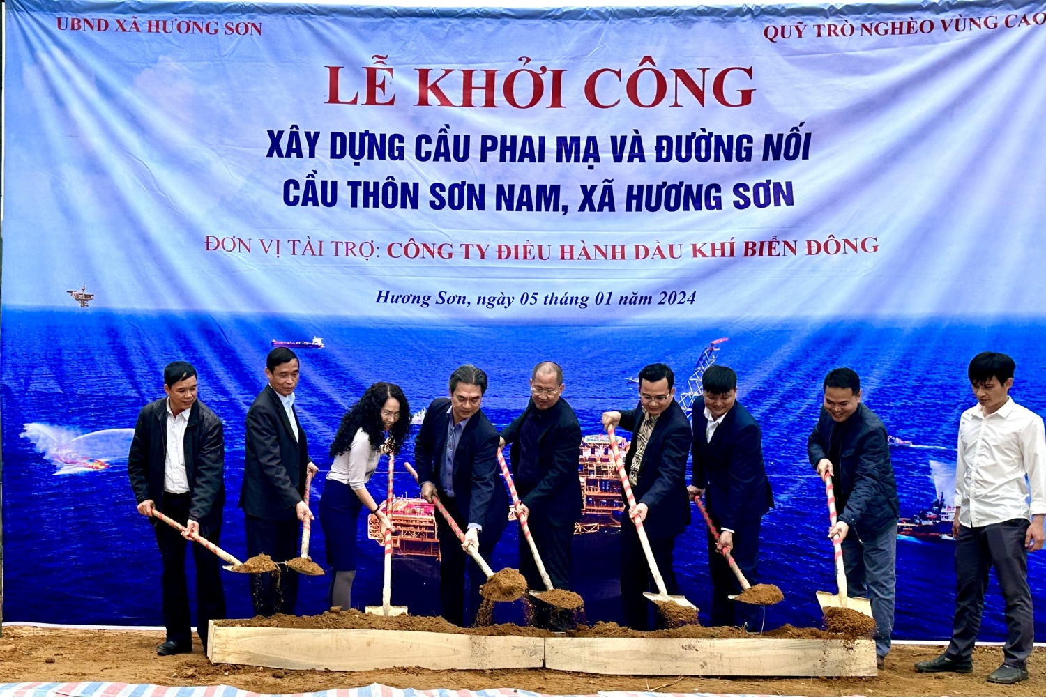 BIENDONG POC tài trợ xây dựng cầu, đường dân sinh tại Hà Giang