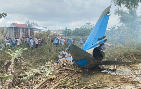 Quảng Nam: Máy bay quân sự rơi, phi công nhảy dù thoát nạn an toàn