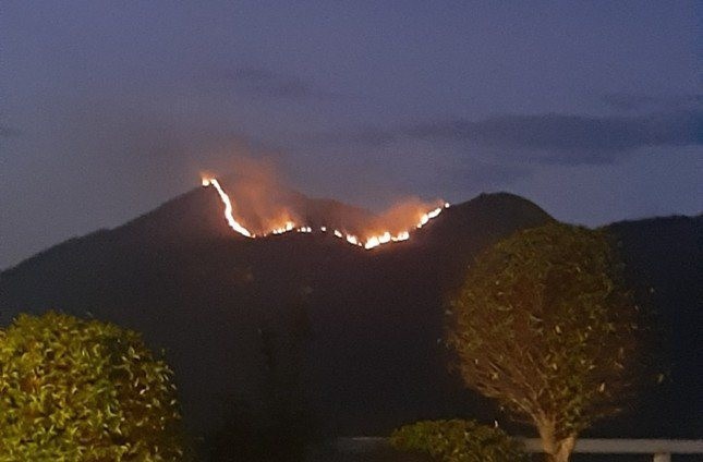 Đám cháy trên núi Cô Tiên (Nha Trang) đã dập tắt hoàn toàn
