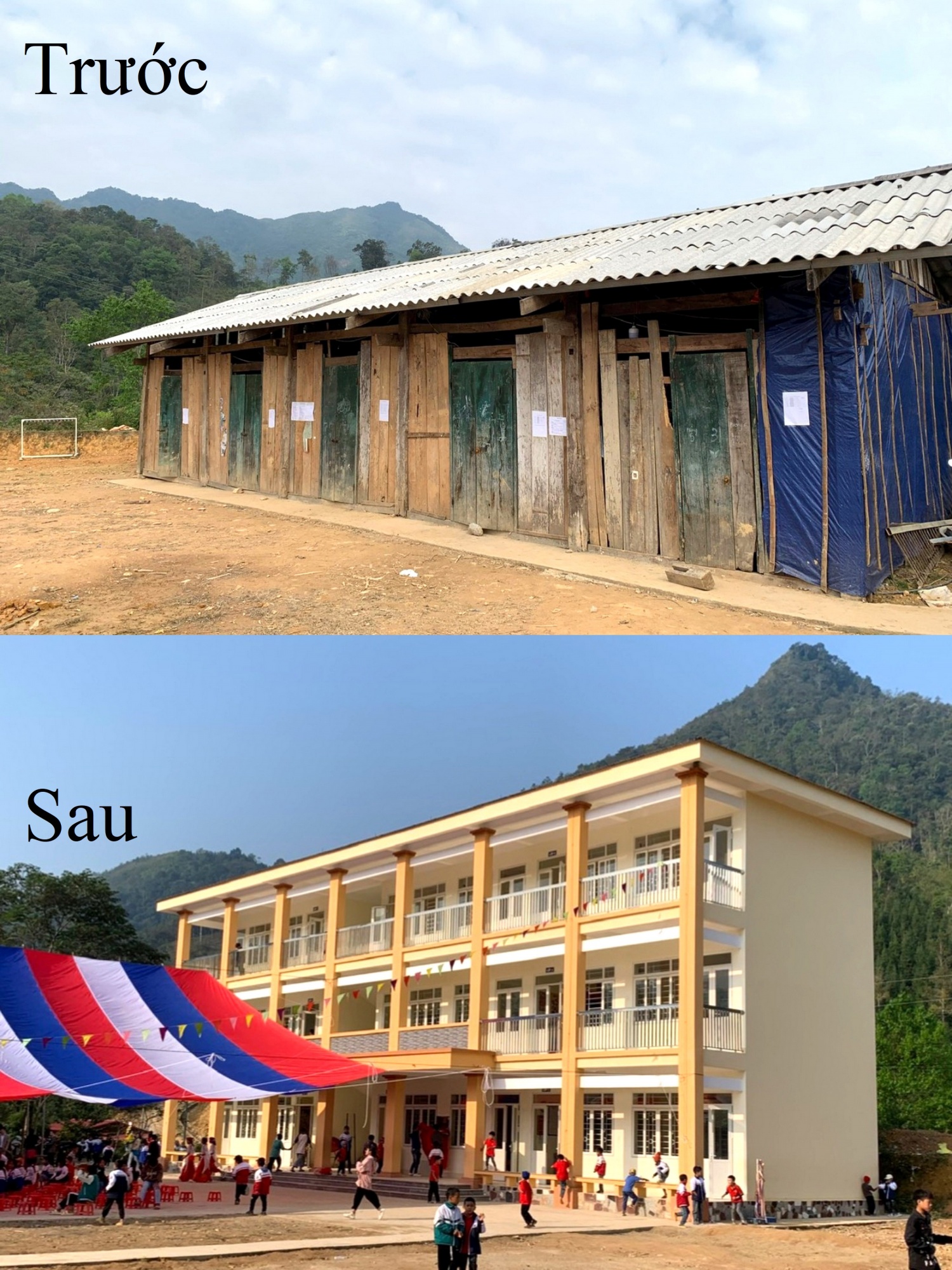 Hình 2. Công trình trường Phổ thông dân tộc bán trú Tiểu học và THCS Hưng Thịnh, huyện Bảo Lạc, tỉnh Cao Bằng