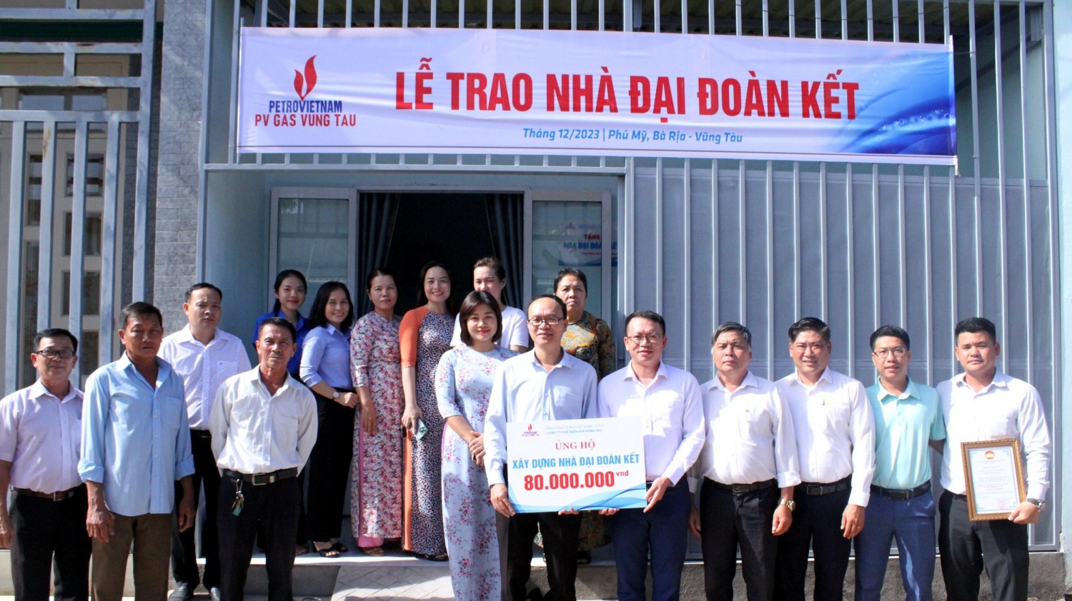 KVT trao tặng căn nhà đại đoàn kết tại thị xã Phú Mỹ, tỉnh Bà Rịa – Vũng Tàu