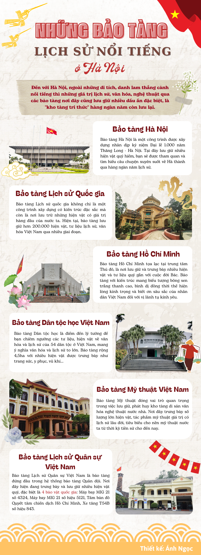 [Infographic] Top 5 bảo tàng lịch sử nổi tiếng ở Hà Nội