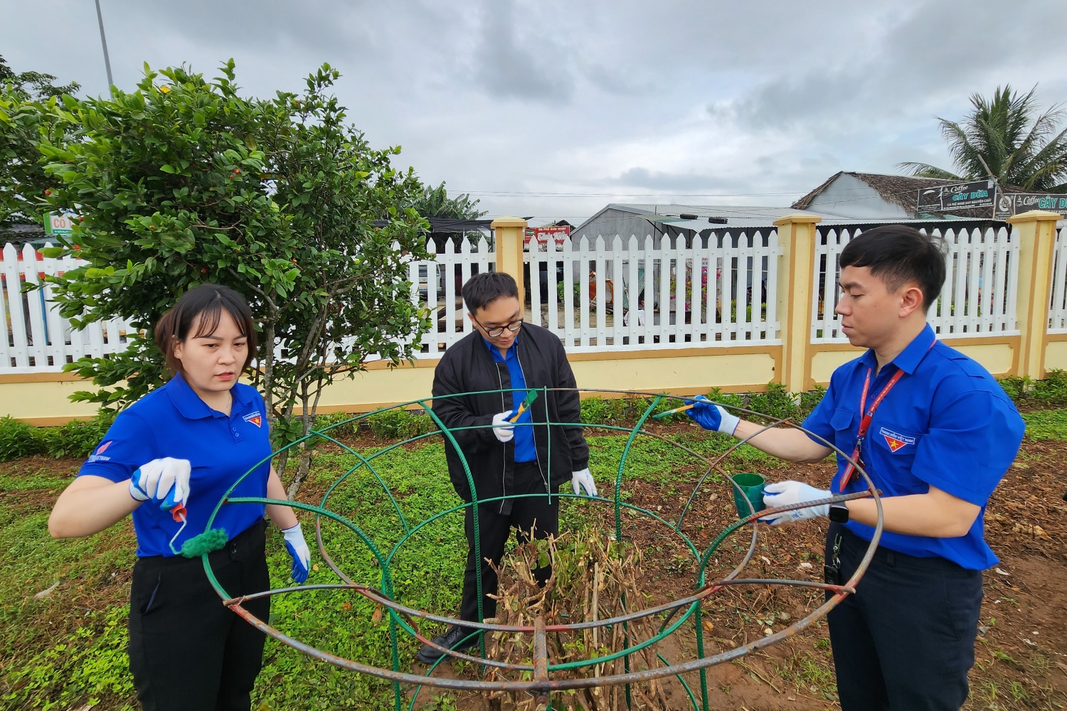 Đoàn Thanh niên BSR tổ chức trồng cây, làm đẹp tuyến đường vào NMLD Dung Quất