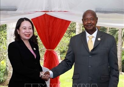 Phó Chủ tịch nước Võ Thị Ánh Xuân hội kiến Tổng thống Uganda Yoweri Museveni