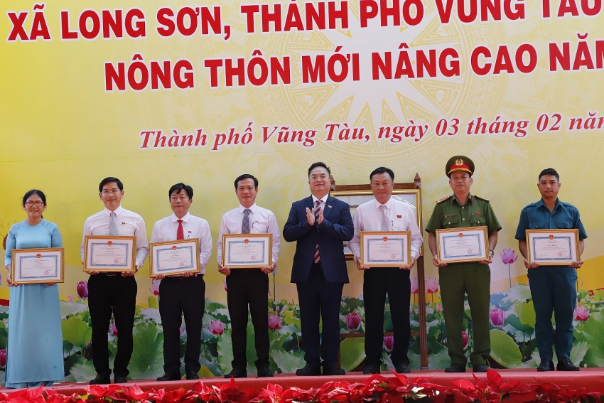 TP Vũng Tàu: Xã Long Sơn đón bằng công nhận đạt chuẩn Nông thôn mới nâng cao