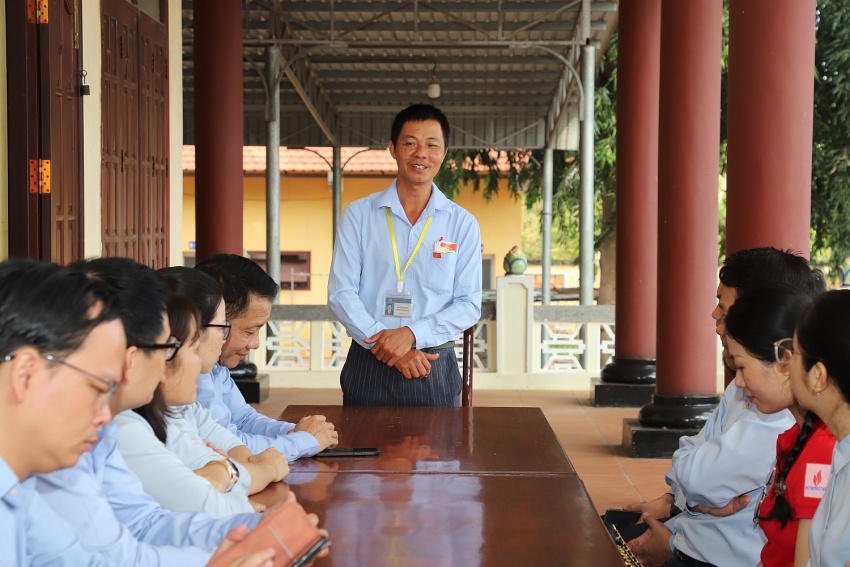 Đảng ủy PVU tổ chức giáo dục truyền thống lịch sử tại Địa đạo Long Phước, Bà Rịa - Vũng Tàu
