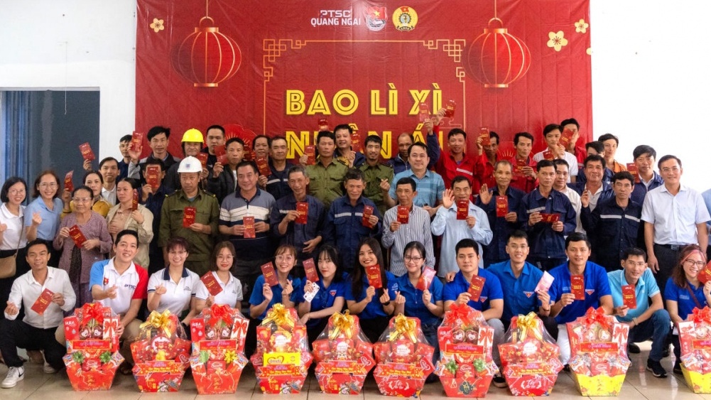 Đoàn Thanh niên PTSC Quảng Ngãi thực hiện chương trình “Bao Lì Xì Nhân Ái” lần thứ 16