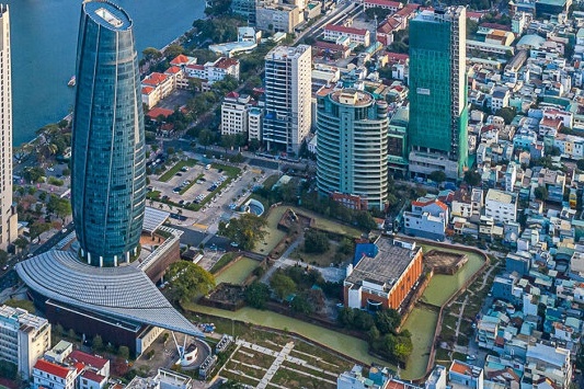 Tòa thành cổ nằm trong trung tâm TP Đà Nẵng