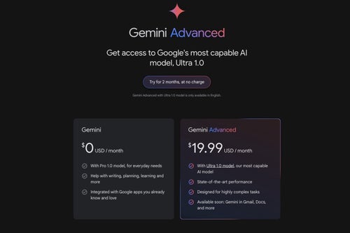 Google bất ngờ ra mắt dịch vụ trả phí Gemini cạnh tranh trực tiếp với ChatGPT