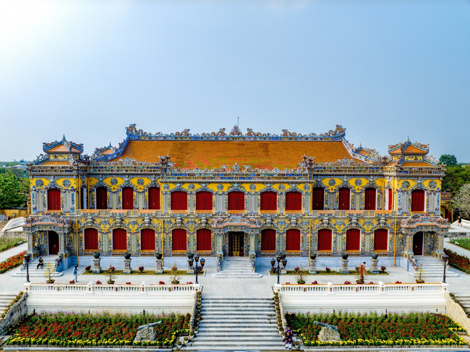Điện Kiến Trung là công trình có kiến trúc độc đáo trong Hoàng cung triều Nguyễn, mang phong cách kiến trúc Pháp, Italy và cổ truyền của Việt Nam - Ảnh: VGP/Lê Hoàng