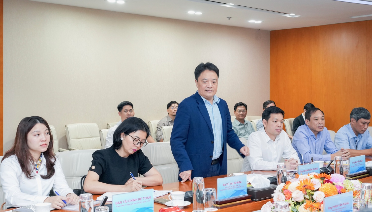 Chủ tịch HĐQT PV Power Hoàng Văn Quang phát biểu