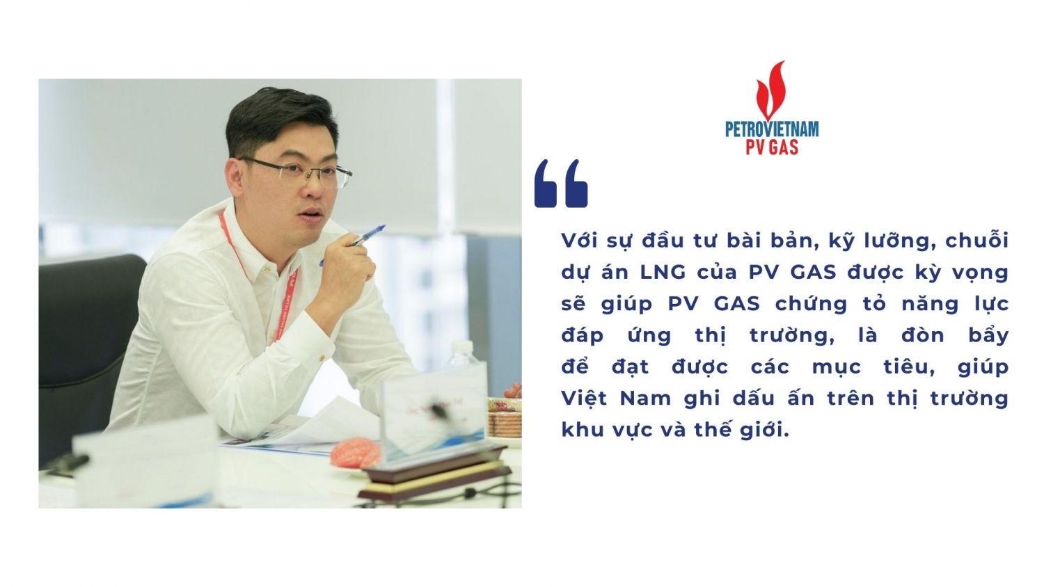 Phó Tổng Giám đốc Nguyễn Phúc Tuệ phát biểu về tiềm năng hoạt động kinh doanh LNG của PV GAS trong tương lai