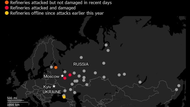 Phân tích tác động của các cuộc tấn công của Ukraine vào các nhà máy lọc dầu của Nga lên thị trường năng lượng