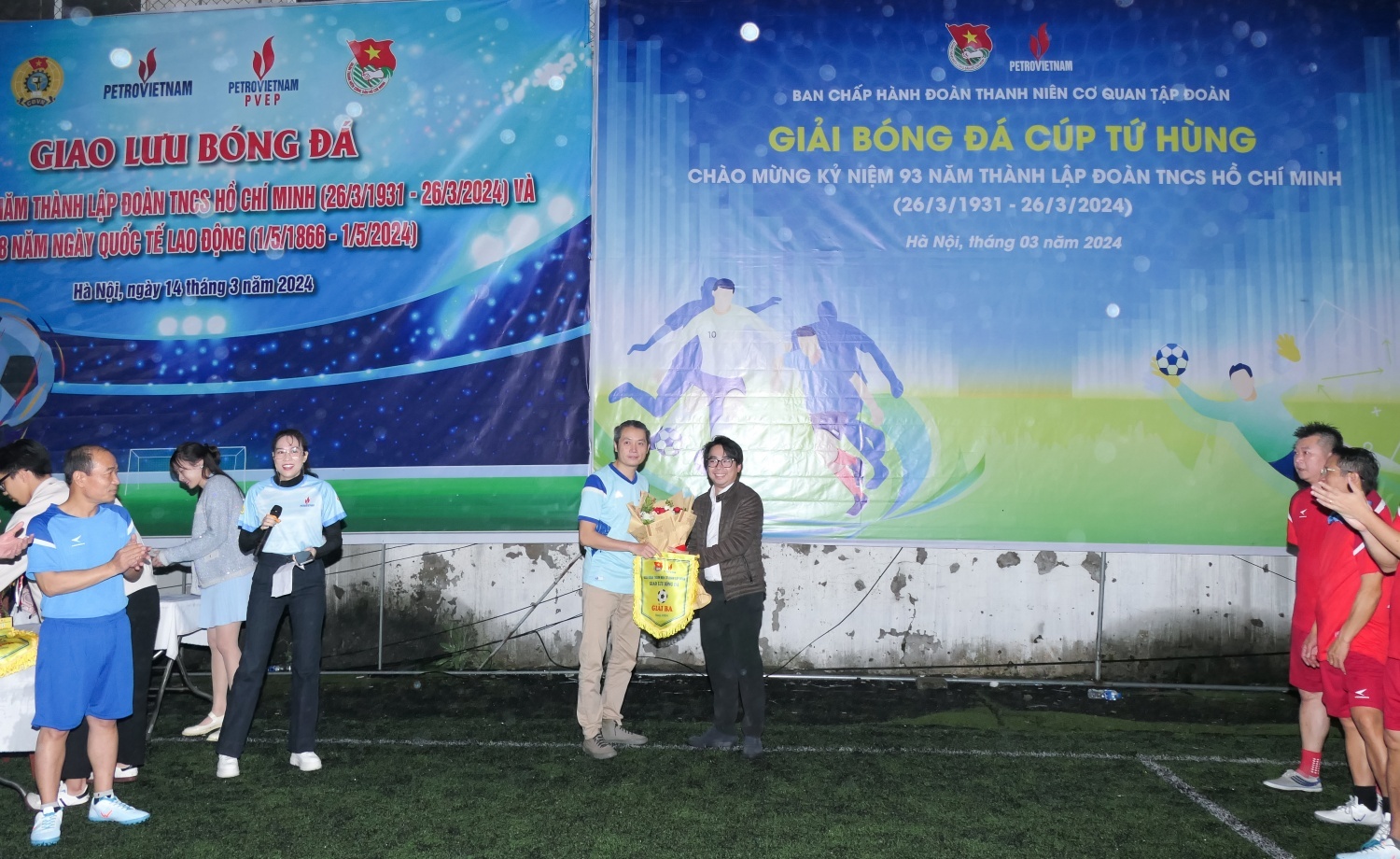 Đoàn Thanh niên Cơ quan Tập đoàn tổ chức bế mạc giải bóng đá Cúp Tứ Hùng 2024
