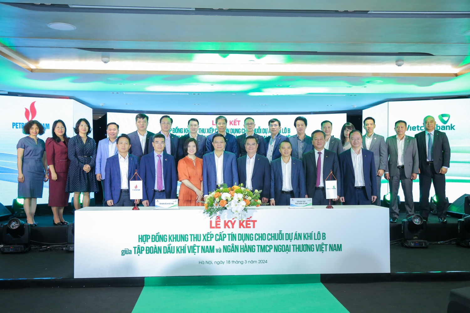 Petrovietnam và Vietcombank ký kết hợp đồng khung thu xếp cấp tín dụng cho chuỗi dự án khí điện Lô B