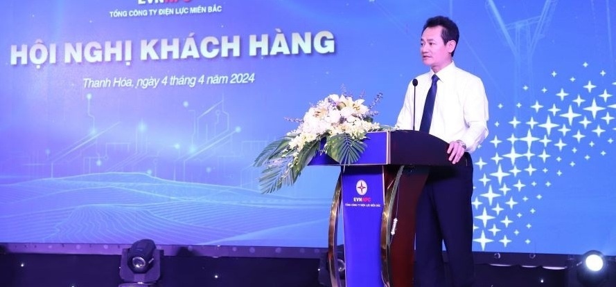 Nguyễn Đức Thiện – Tổng Giám đốc EVNNPC phát biểu tại hội nghị.