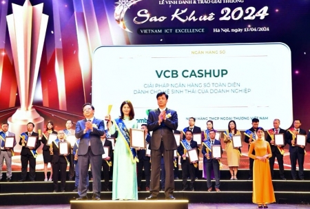 Ba giải pháp số của Vietcombank nhận giải thưởng Sao Khuê 2024