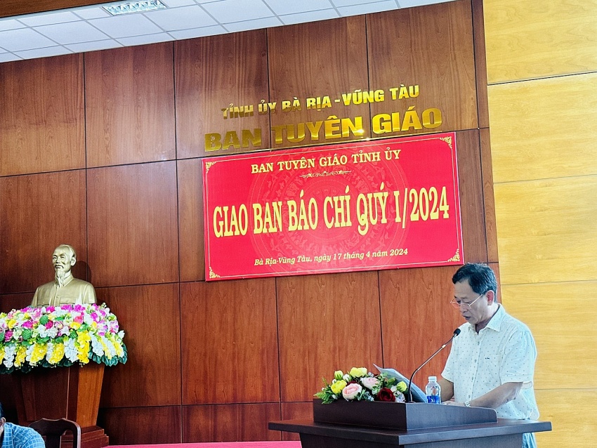 Bà Rịa - Vũng Tàu tổ chức hội nghị giao ban báo chí quý I năm 2024