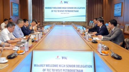 Lãnh đạo Petrovietnam trao đổi hợp tác với Công ty China Tianchen Engineering Corporation (TCC)