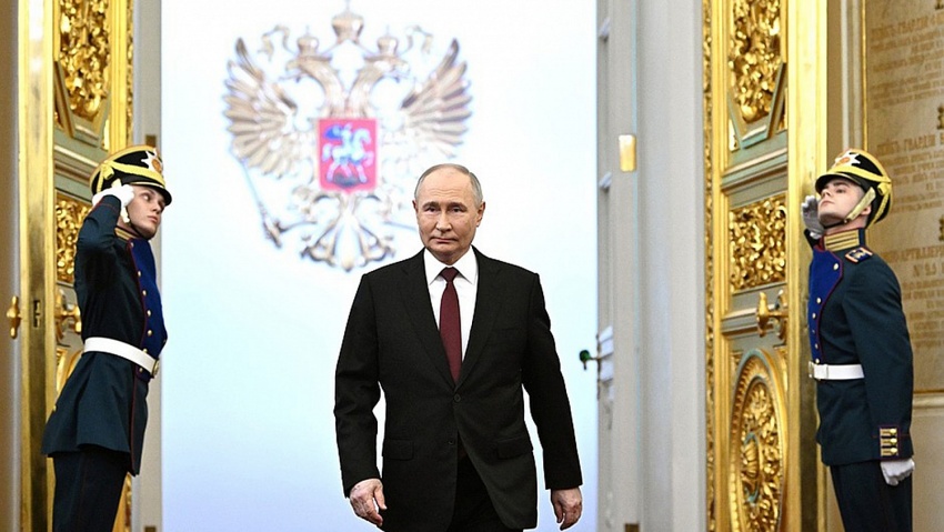 Ông Putin nhậm chức Tổng thống Nga lần thứ năm. (Nguồn ảnh: Kremlin)