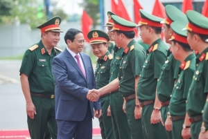 Thủ tướng Phạm Minh Chính thăm, làm việc với Binh đoàn 12-Tổng Công ty Xây dựng Trường Sơn