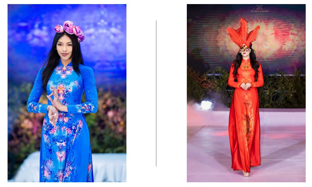Bộ sự tập áo dài Phượng Hoàng của nhà thiết kế Đỗ Trịnh Hoài Nam đã để lại ấn tượng trong lòng khán giả tại Hoa Kỳ