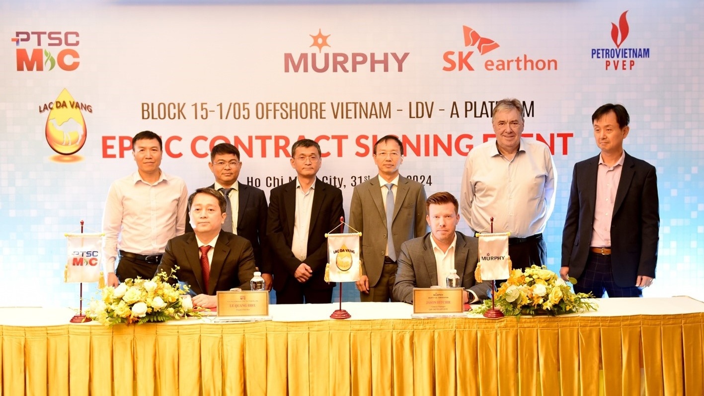 PTSC M&C ký hợp đồng Tổng thầu EPCIC Giàn xử lý trung tâm LDV-A, mỏ Lạc Đà Vàng