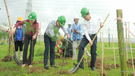 CĐ DKVN trồng 11.000 cây xanh tại Nhà máy Nhiệt điện Thái Bình 2